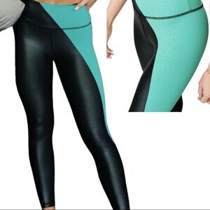 ZYIA Black and Teal Leggings
